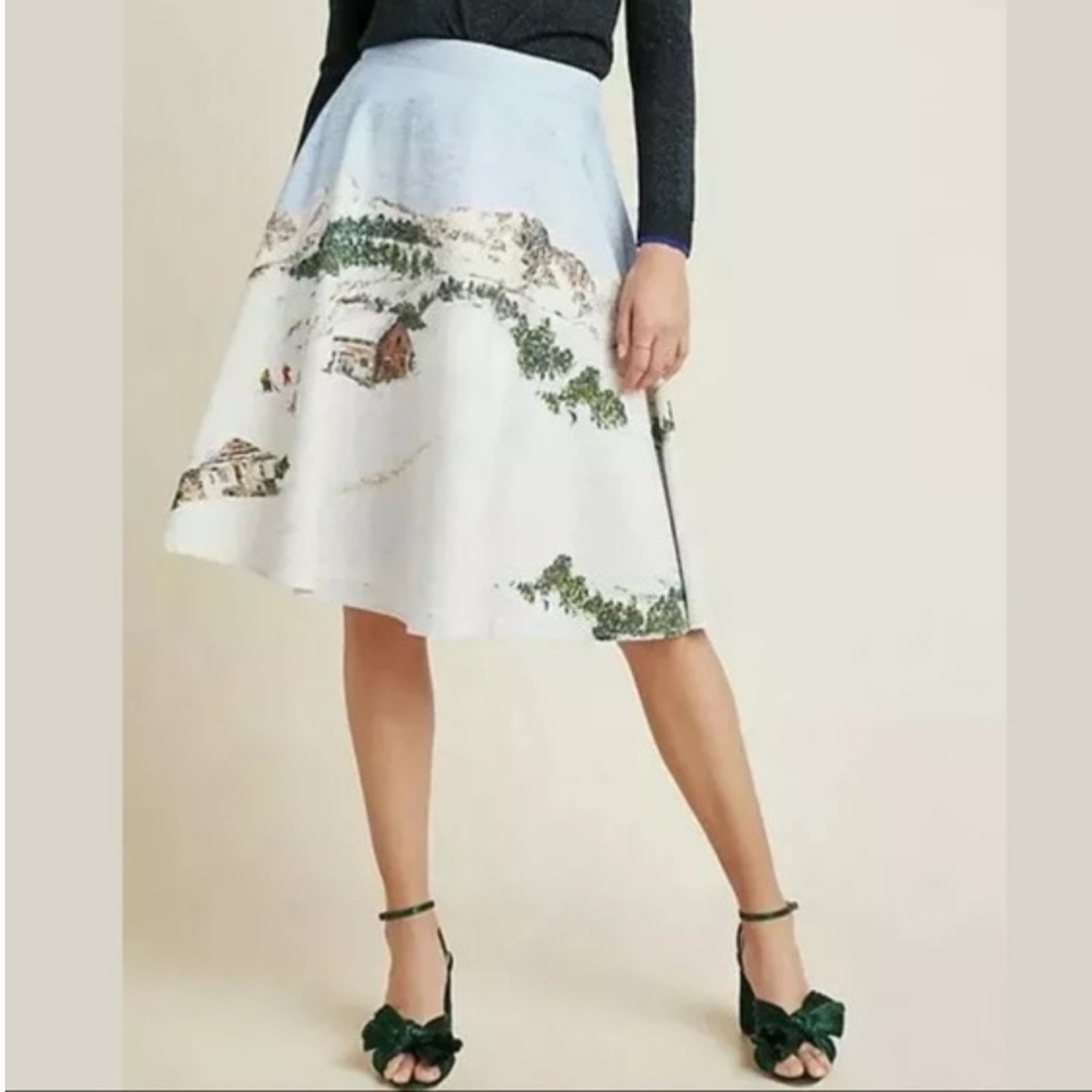 Anthropologie Corey Lynn Calter Winter Wonderland Midi Skirt NWT